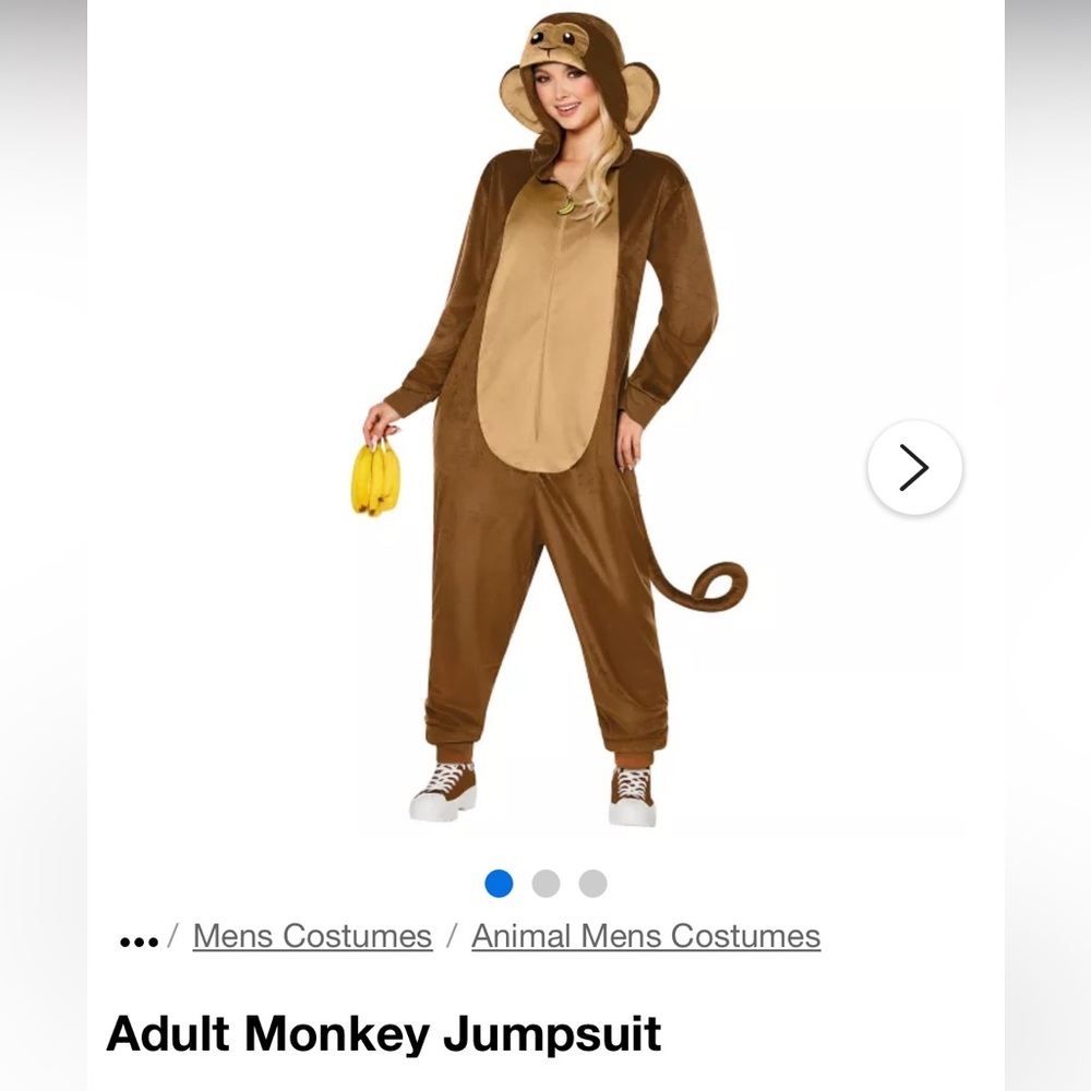 Spirit Brown Monkey Jumpsuit Costume